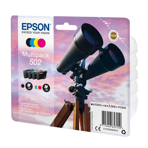 [369154] Epson Multipack T 502 BK/C/M/Y T 02V6