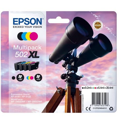 [369301] Epson Multipack BK/C/M/Y 502 XL                    T 02W6