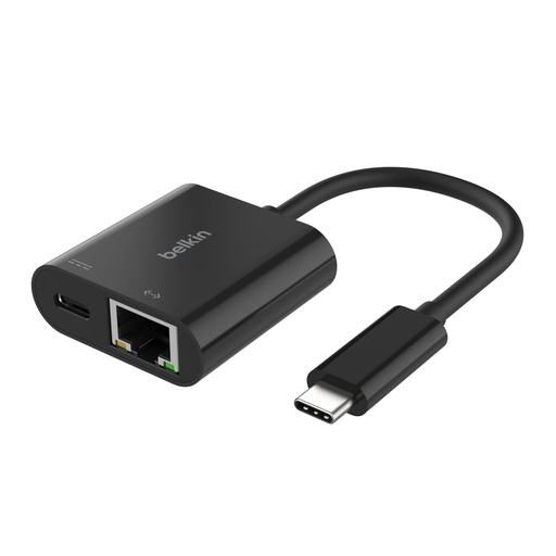 [123008] Belkin Connect USB-C Ethernet Adapter 100W PD black INC019btBK