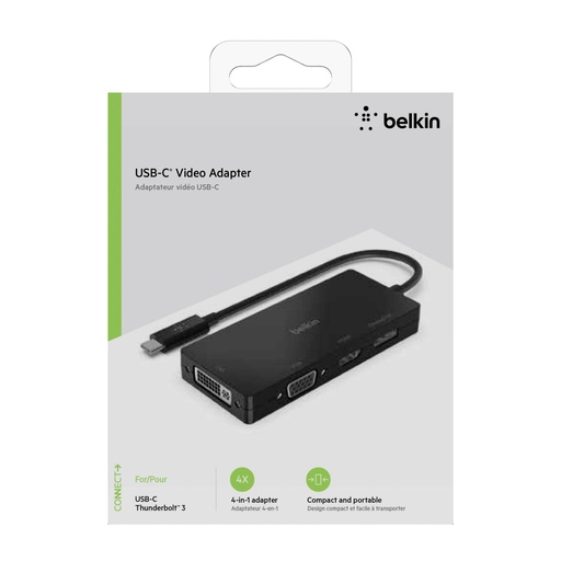 [551210] Belkin USB-C to HDMI / VGA / DisplayPort-Adapter   AVC003btBK