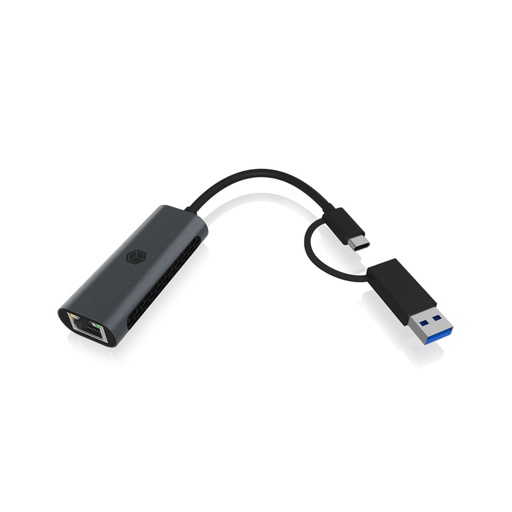 [895435] ICY BOX IB-LAN301-C3 USB Type-C / Type-A to LAN