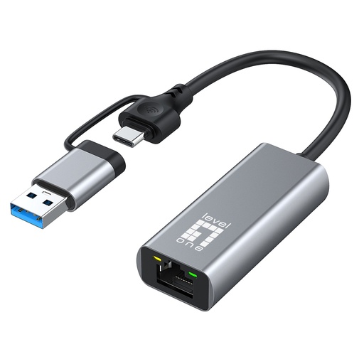 [885173] LevelOne USB-0423 2,5G USB-C/A Network Adapter
