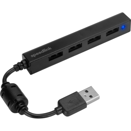 [223717] Speedlink SNAPPY SLIM USB Hub 4-Port, USB 2.0, Passive, black