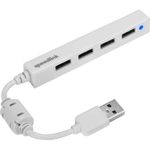 [223724] Speedlink SNAPPY SLIM USB Hub 4-Port, USB 2.0, Passive, white