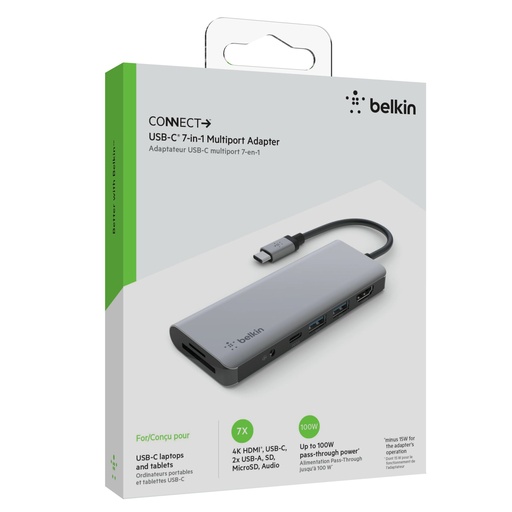 [631773] Belkin CONNECT USB-C 7-in-1 Multiport Adapter AVC009btSGY