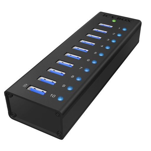 [872536] ICY BOX IB-AC6110 10-Port USB 3.0 Hub