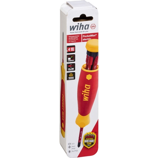 [811890] Wiha screwdriver with bit magazine PocketMax electric