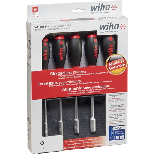 [812093] Wiha Screwdriver Set SoftFinish