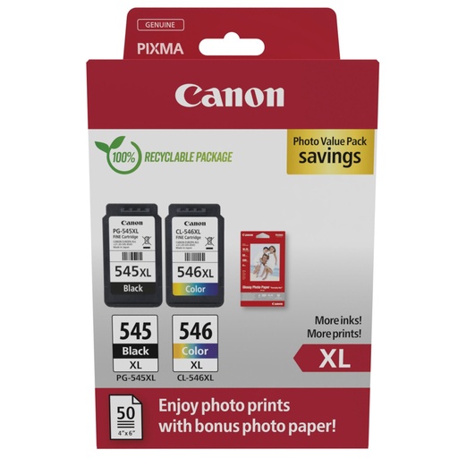 [829929] Canon PG-545 XL / CL-546 XL Photo Value Pack