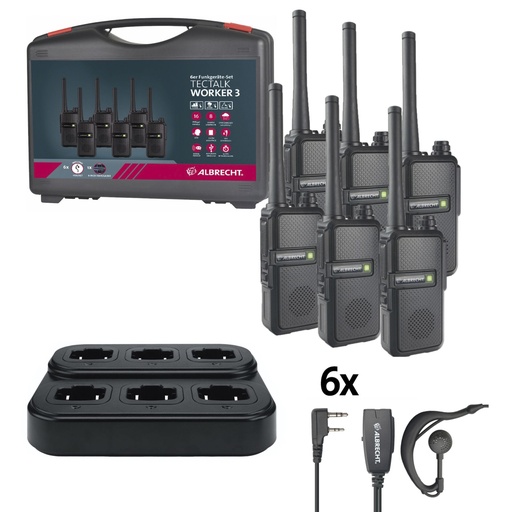 [184531] Albrecht Tectalk Worker 3 Case 6 pcs. Kofferset Handwerk
