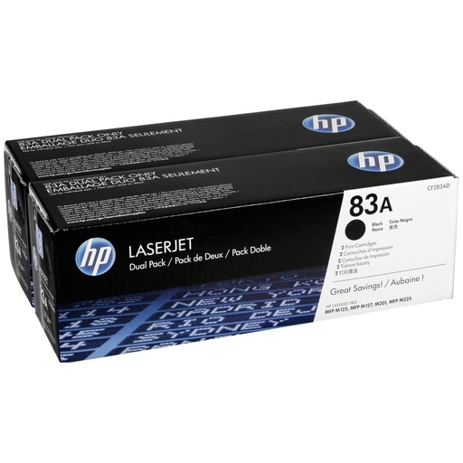[202519] HP Toner CF 283 AD black No. 83 A        Twin Pack