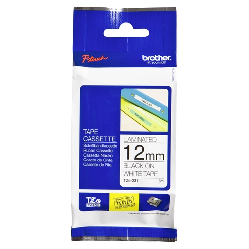 [524069] Brother labelling tape TZE-231 white/black   12 mm
