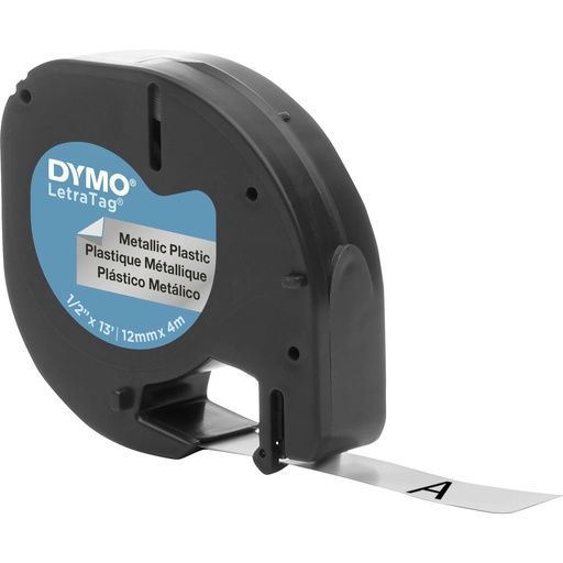 [601596] Dymo Letratag Band Metal silver 12 mm x 4 m