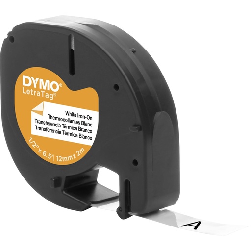 [601603] Dymo Letratag Iron-On white 12 mm x 2 m