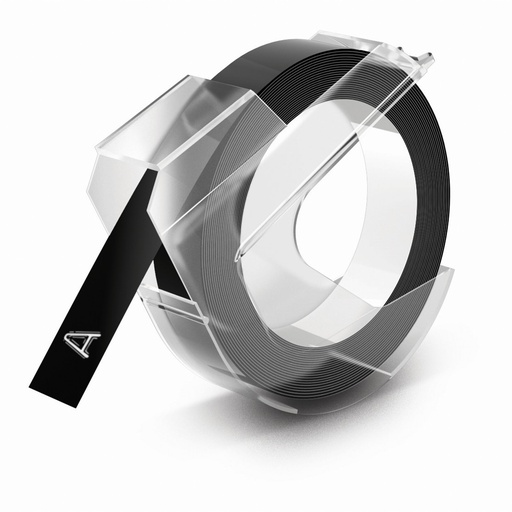 [601610] Dymo 3D Label Tape 9 mm x 3 m Plastic glossy black