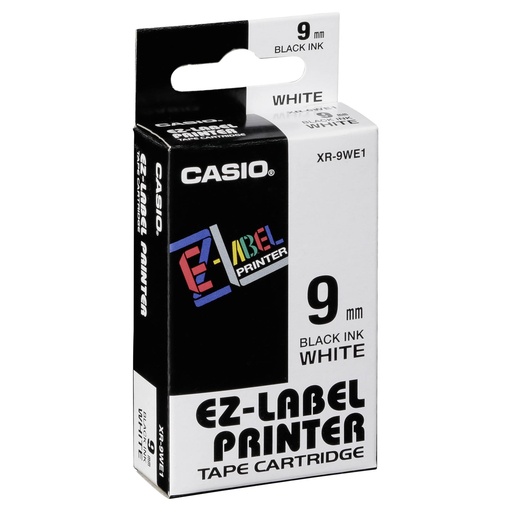 [857932] Casio XR-9 WE 9 mm black on white