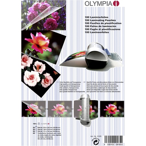 [262997] Olympia Laminating pouches Set