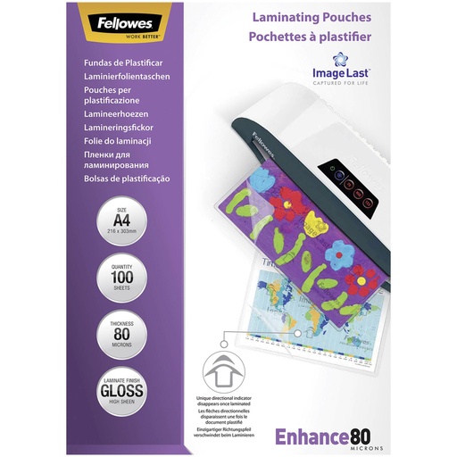 [838411] Fellowes ImageLast A4 80 micron   100-pack