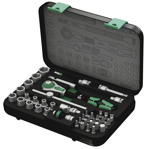[493551] WERA 8100 SA 2 Zyklop Speed Ratched set 1/4  drive