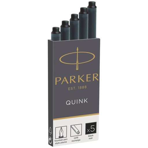 [259814] 1x5 Parker ink cartridge Quink black