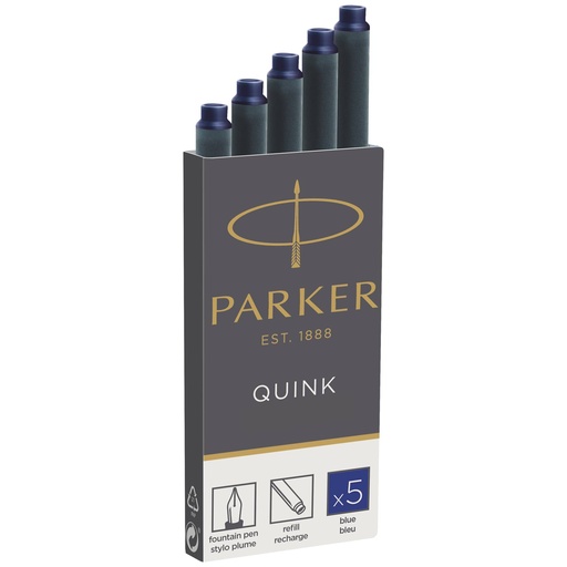 [259821] 1x5 Parker ink cartridge Quink blue