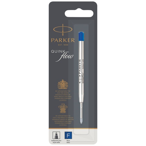 [259905] Parker Quinkflow Refill F blue Ballpoint Pen (Blister)