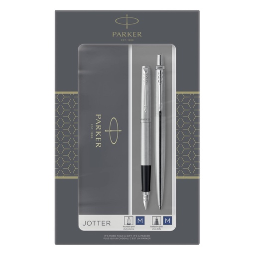 [577740] Parker Jotter stainless steel C.C. DuoSet incl. Gift-box
