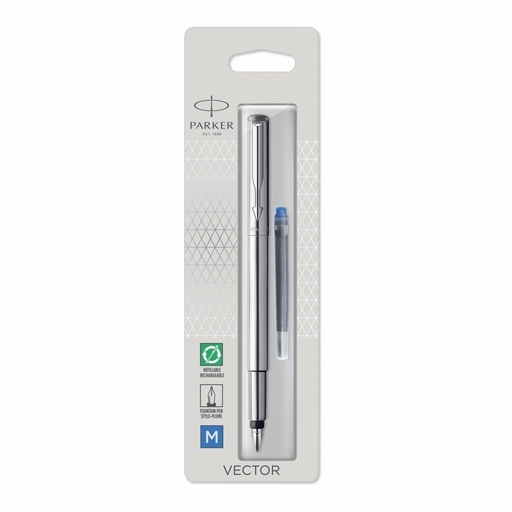 [614217] Parker Vector Inox C.C. Fountain Pen M
