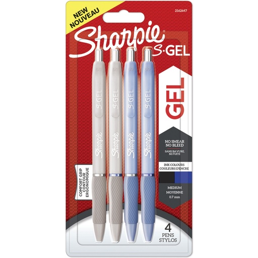 [703453] 2x2 Sharpie S-Gel Frost Blue + Pearl White 0,7 mm blue + black