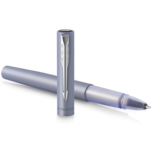 [709648] Parker Vector XL Metallic Silver Blue C.C. Roller Ball F