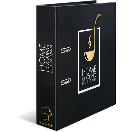 [744704] Herma Recipe Folder  black Home Cooking DIN A4        19668