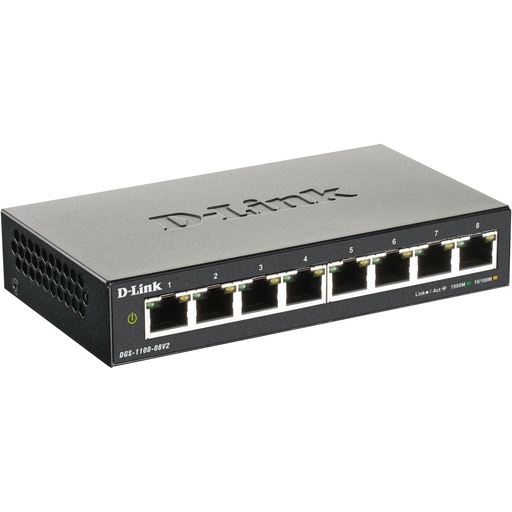 [158876] D-Link DGS-1100-08V2/E 8 Port Layer2 Gigabit Smart Sw