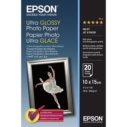 [100954] Epson Ultra Glossy Photo Paper 10x15cm, 20 sheet, 300g S 041926