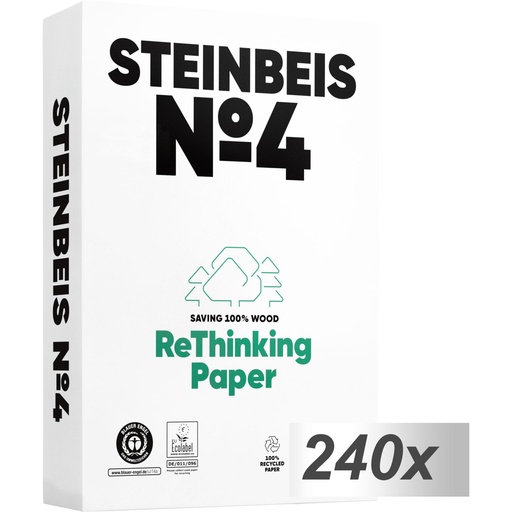 [167353] 120.000 Blatt Steinbeis No. 4 Recyclingpapier A 4 80 g ISO 100