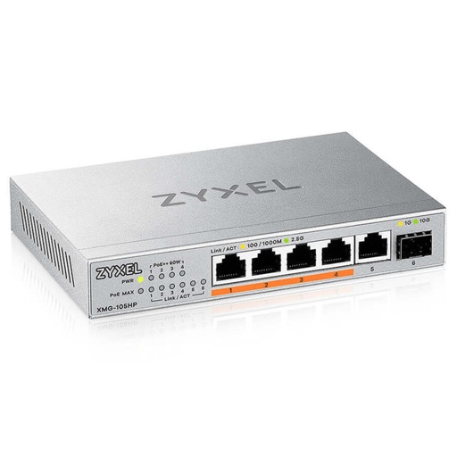 [853554] Zyxel XMG-105 5 Port 10/2.5G PoE++ Switch
