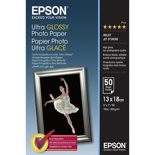 [826054] Epson Ultra Glossy Photo Paper 13x18 cm, 50 Sh., 300 g S 041944