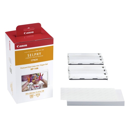[110665] Canon RP-108 10x15 cm Color Ink/Paper Set (108 sheets)