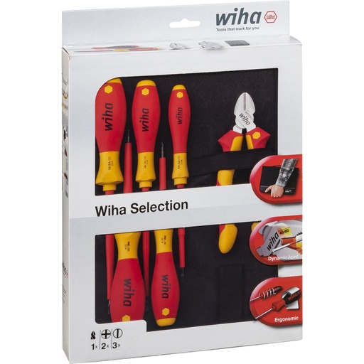 [897948] Wiha Werkzeug Set Elektriker Schraubendreher, Seitenschneider