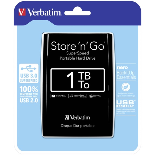 [591458] Verbatim Store n Go 2,5      1TB USB 3.0 black              53023