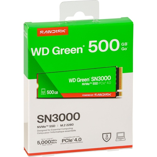 [218600] Western Digital Green SSD  500GB M.2 2280 PCI 4.0 SN3000