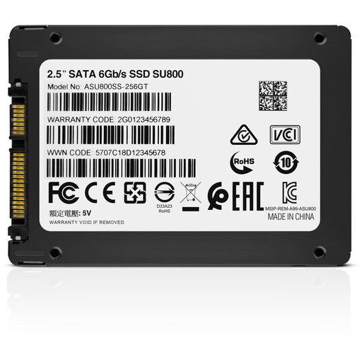 [219825] ADATA SATA SSD SU800       256GB SATA III 6.0 R/W 560/520