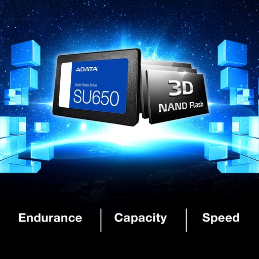 [887280] ADATA SATA SSD SU650       256GB SATA III 6.0 R/W 520/450