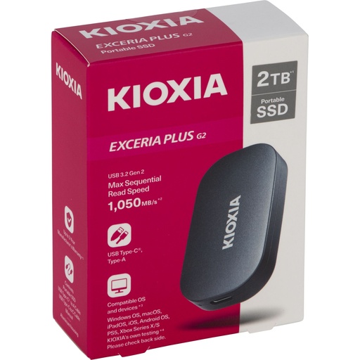 [131471] KIOXIA EXCERIA PLUS G2    2000GB Portable SSD USB 3.2 Gen2 Type C