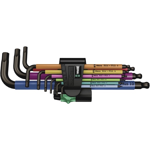 [420548] WERA 950 SPKL/9 SM N Multicolor Hex-Plus Hex Key Set High Torque