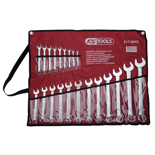 [479516] KS Tools Ring Spanner-Set angled 21-pieces 6-32mm 517.0043