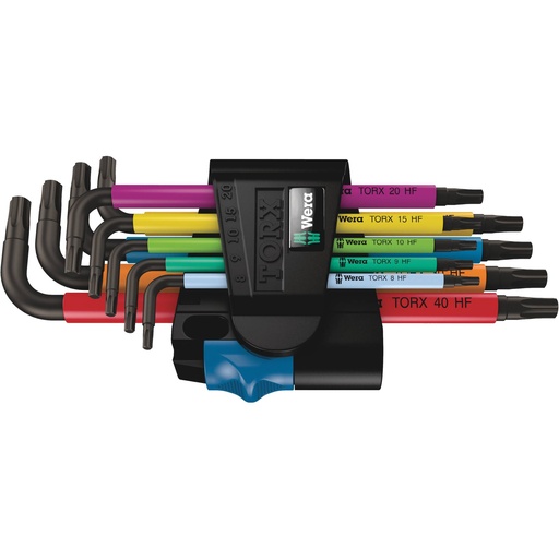[596423] Wera 967/9 TX Multicolour HF 1 L-Key Set with holding function