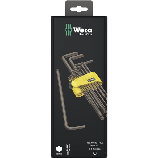 [674767] Wera 950/13 Hex-Plus Imperial 1 angle wrench set BlackLaser