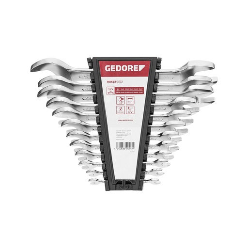 [820220] GEDORE red Double open-ended Spanner Set 12-pieces short