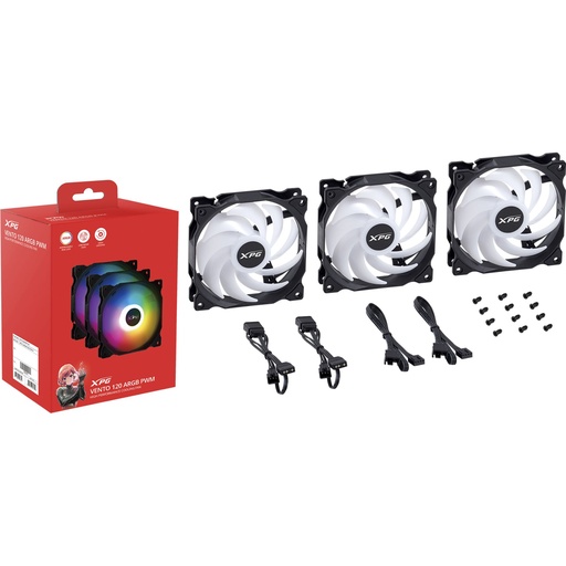 [193190] ADATA XPG VENTO 120 3er PACK LÜFTER RGB BLACK