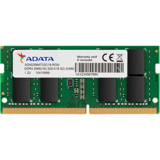 [219930] ADATA DDR4 SO-DIMM           4GB CL19            AD4S26664G19-SGN